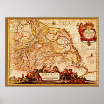Willem Blaeu Old Rhineland Germanic Map Series Print