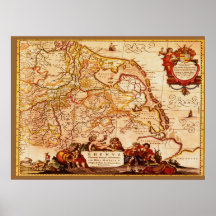 Willem Blaeu Old Rhineland Germanic Map Series Print