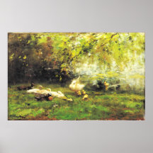 Willem Maris - Duck heaven Poster