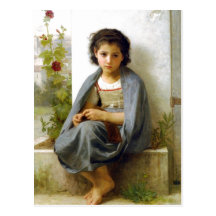 William-Adolphe Bouguereau (1825-1905) - The Littl Postcard