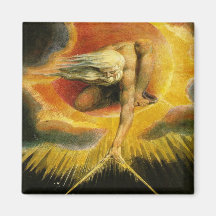 William Blake Art God Fridge Magnets