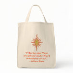 William Blake Sun and Moon Quote Bag