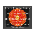 William Blake "World in a Grain of Sand" quote postcards by spiritcircle William Blake "World in a Grain of Sand" quote postcards