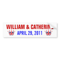 William & Catherine Royal Wedding Bumper Stickers