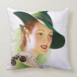 William Fulton Soare: Woman with Binocular Throw Pillow