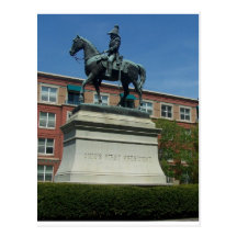 William Henry Harrison statue Post Card