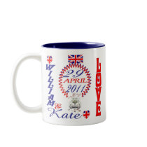 William & Kate Royal Wedding Collectibles Souvenir Mugs