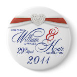William & Kate - Royal Wedding Commemorative Pin buttons