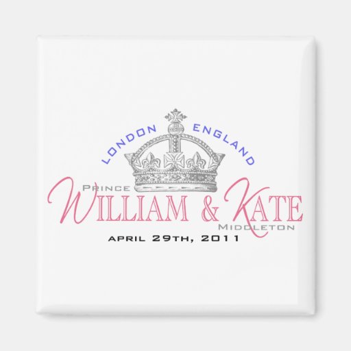 William & Kate Royal Wedding Fridge Magnet