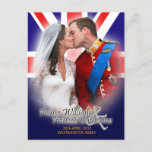 William & Kate Royal Wedding Kiss Postcard