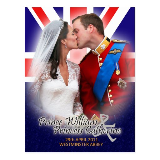 William & Kate Royal Wedding Kiss Postcard