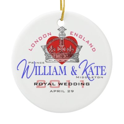 William & Kate Royal Wedding Christmas Ornaments