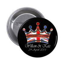 William & Kate Wedding Button