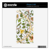 William Morris Daffodil Chintz IPhone 4/4S Skin Iphone 4 Decals