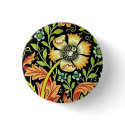 William Morris Flowers buttons