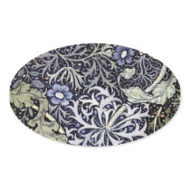 William Morris Flowers Oval Stickers