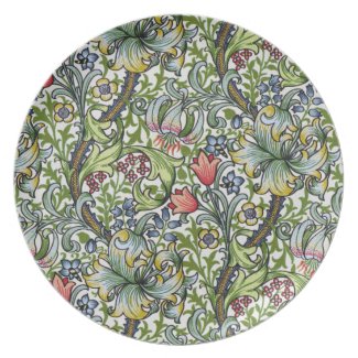 William Morris Golden Lily Floral Chintz Pattern Plates