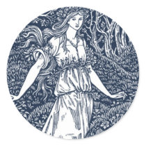 William Morris Lady Round Sticker
