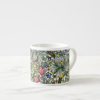 William Morris Lily Floral Chintz Pattern Espresso Espresso Mugs