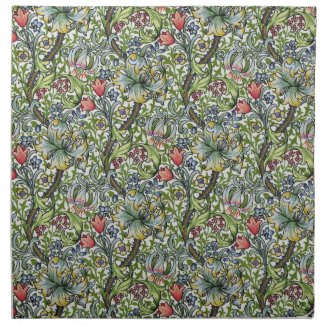 William Morris Lily Floral Chintz Pattern Printed Napkin