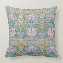 William Morris Myrtle Floral Pattern Throw Pillow pillows