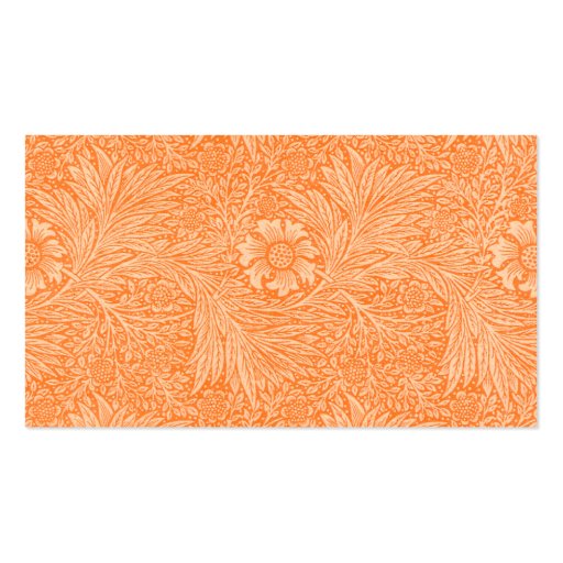 William Morris Orange Flora Reception Seating Card Business Cards