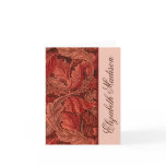 William Morris Red Leaves Personalized Note Cards