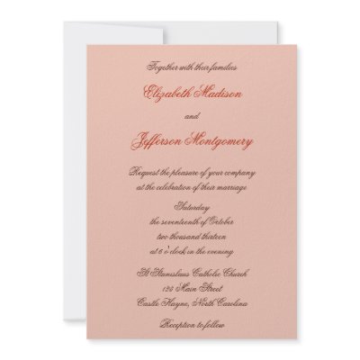 William Morris Red Leaves Wedding Invitation