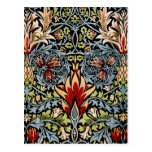 William Morris Snakeshead Floral Design Postcards