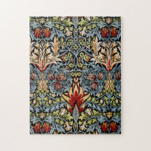 William Morris Snakeshead Floral Design Jigsaw Puzzle