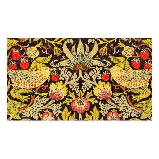William Morris Strawberry Thief Pattern Business Card Template