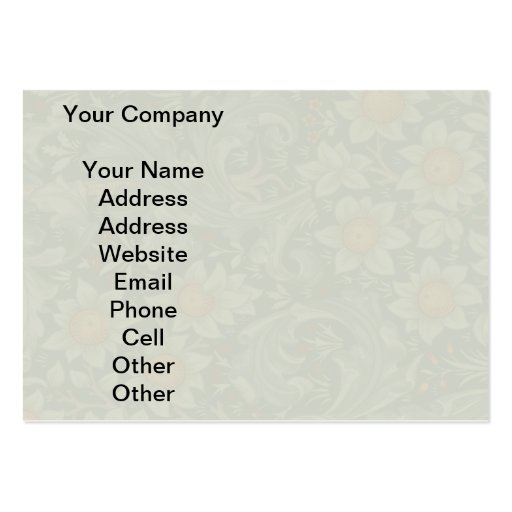 William Morris Vintage Orchard Floral Design Business Card Templates (front side)