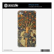 William Morris Woodpecker Pre-Raphaelite iPhone 4 Decals