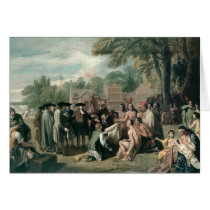 William Penn's Treaty with the Indians in Greeting Card