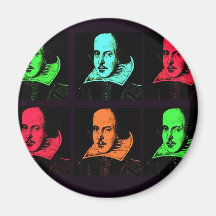 William Shakespeare Collage Fridge Magnet