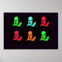William Shakespeare Collage Poster