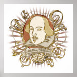 William Shakespeare Crest (Gold) Print
