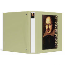 William Shakespeare Portrait 3 Ring Binders