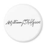 William Shakespeare Signature Magnets