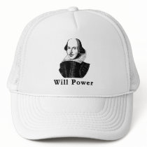 William Shakespeare WILL POWER Tshirts Hats
