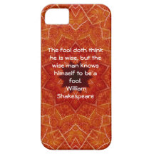 William Shakespeare Wisdom Quotation Saying iPhone 5 Covers