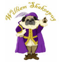 William Shakespug Tees for Men and Women t-shirts by designsbydandy William Shakespug Tees for Men and Women t-shirts