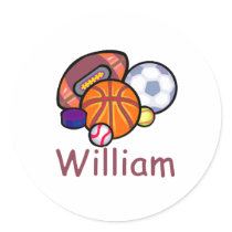 William Round Sticker
