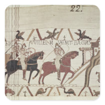 William the Conqueror  arrives at Bayeux Square Stickers