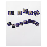 William toy blocks in blue customized letterhead