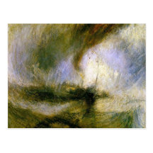 william turner - snowstorm post card