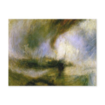 william turner - snowstorm postcards