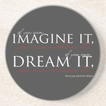William Ward Imagine Quote Drink Coaster