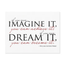 William Ward Imagine Quote Postcard