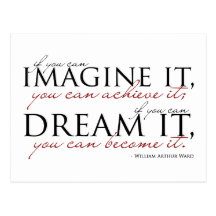 William Ward Imagine Quote Postcard